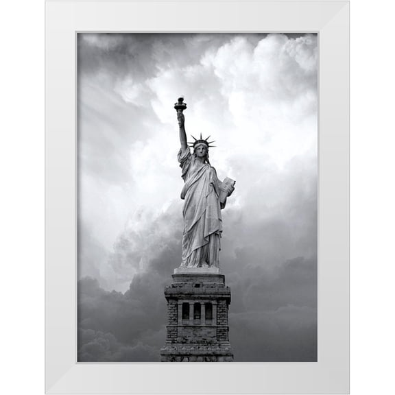 Anonymous 11x14 White Modern Wood Framed Museum Art Print Titled - Majestic Lady Liberty