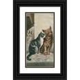 thumbnail image 1 of Anonymous 11x18 Black Ornate Wood Framed Double Matted Museum Art Print Titled - Let's Be Friends (1891), 1 of 5