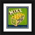 thumbnail image 1 of Anonymous 12x12 Black Ornate Wood Framed Double Matted Museum Art Print Titled: Grapefruit Label for Mike Brand (1940s), 1 of 5