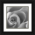 thumbnail image 1 of Anonymous 12x12 Black Ornate Wood Framed with Double Matting Museum Art Print Titled - Rose Spiral II, 1 of 4