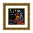 thumbnail image 1 of Anonymous 12x12 Gold Ornate Wood Frame and Double Matted Museum Art Print Titled - Blu-Knight Brand Produce Label (1932), 1 of 4