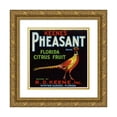 thumbnail image 1 of Anonymous 12x12 Gold Ornate Wood Frame and Double Matted Museum Art Print Titled - Keene's Pheasant Brand Florida Citrus Fruit Label (1940s), 1 of 4