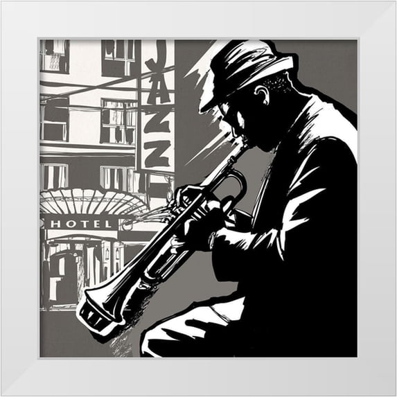 Anonymous 12x12 White Modern Wood Framed Museum Art Print Titled - Smooth Jazz
