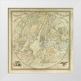 thumbnail image 1 of Anonymous 12x12 White Modern Wood Framed Museum Art Print Titled - Twelve Miles around NY Map, 1849, 1 of 4