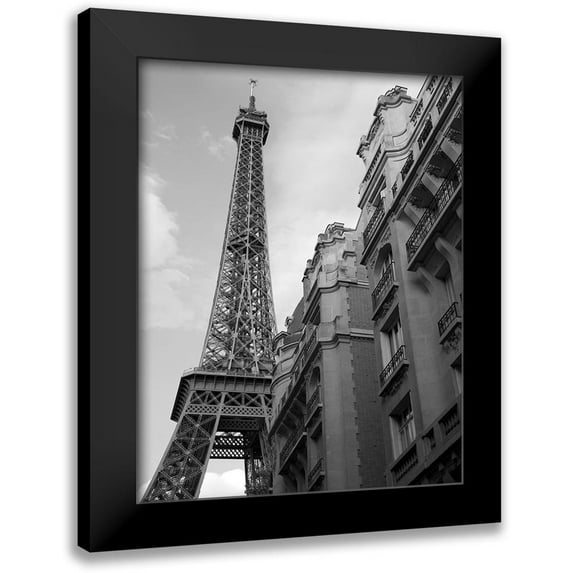 Anonymous 12x14 Black Modern Framed Museum Art Print Titled - Approaching the Eiffel Tower