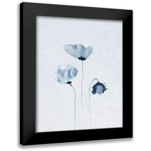 Anonymous 12x14 Black Modern Framed Museum Art Print Titled - Blue Poppies 2