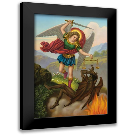 Anonymous 12x14 Black Modern Framed Museum Art Print Titled - HL. MICHAEL