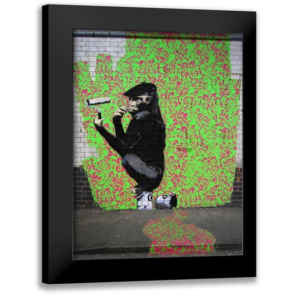 Anonymous 12x14 Black Modern Framed Museum Art Print Titled - Leake Street London-graffiti attributed to Banksy