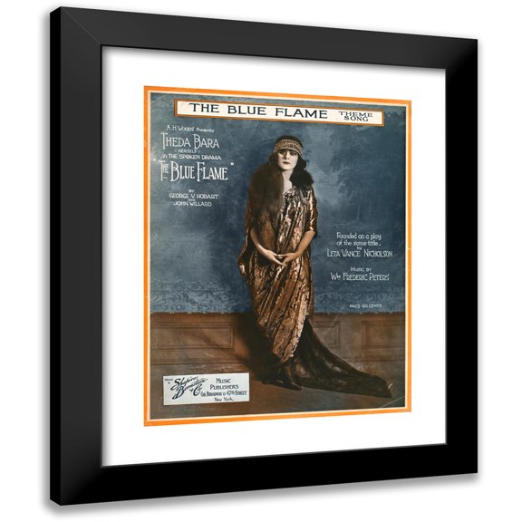 Anonymous 12x14 Black Modern Framed Museum Art Print Titled - The Blue Flame (1920)