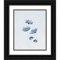 thumbnail image 1 of Anonymous 12x14 Black Ornate Wood Framed with Double Matting Museum Art Print Titled - Blue Poppies 1, 1 of 4