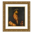 thumbnail image 1 of Anonymous 12x14 Gold Ornate Wood Frame and Double Matted Museum Art Print Titled - Francois I (After Tiziano Velelli), 1 of 4