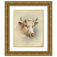 thumbnail image 1 of Anonymous 12x14 Gold Ornate Wood Frame and Double Matted Museum Art Print Titled - Head of a Bull (1800 - 1899), 1 of 4