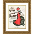 thumbnail image 1 of Anonymous 12x14 Gold Ornate Wood Frame and Double Matted Museum Art Print Titled - The Girl from Paris (1897), 1 of 4