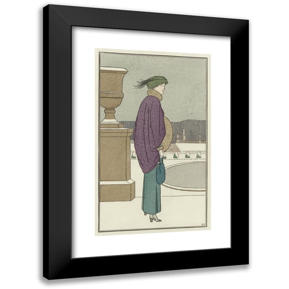 Anonymous 12x18 Black Modern Framed Museum Art Print Titled - Violet Velvet Coat (1912)