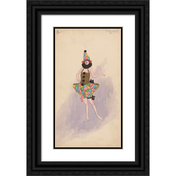 Anonymous 12x18 Black Ornate Wood Framed Double Matted Museum Art Print Titled - Ben Franklin Brand Produce Label (1930-1950)