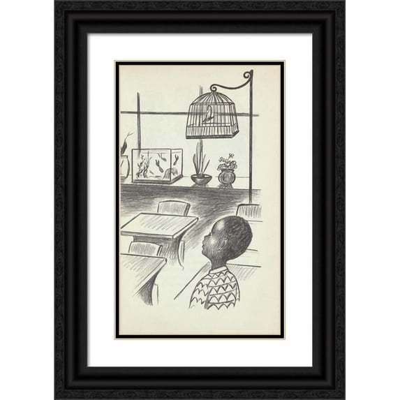 Anonymous 12x18 Black Ornate Wood Framed Double Matted Museum Art Print Titled - Premmet Creation; Creation Doeuillet (1926)