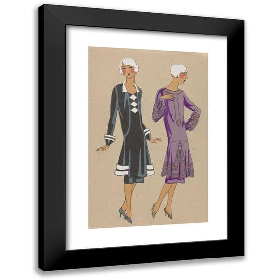 Anonymous 13x18 Black Modern Framed Museum Art Print Titled - Creation Anna, Creation Philippe and Gaston (1926)