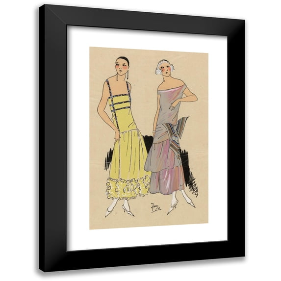 Anonymous 13x18 Black Modern Framed Museum Art Print Titled - Evening. - This Pancake Dress (1923)