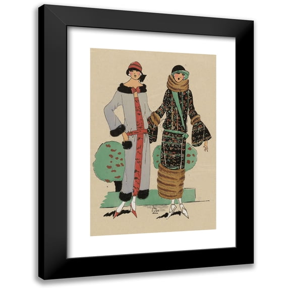 Anonymous 13x18 Black Modern Framed Museum Art Print Titled - Sweet Fall. - This Coat Dress (1923)