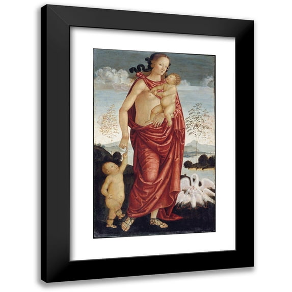 Anonymous 13x18 Black Modern Framed Museum Art Print Titled - The Theological Virtues, Charity