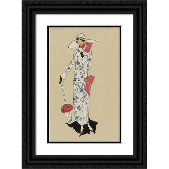 Anonymous 13x18 Black Ornate Wood Framed Double Matted Museum Art Print Titled - The Flowery Meadows. - “Les Pres Fleuris Sur Toilaine” (1923)