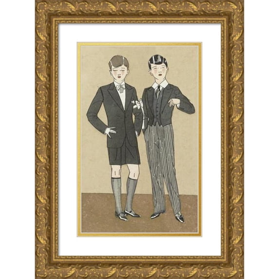 Anonymous 13x18 Gold Ornate Wood Frame and Double Matted Museum Art Print Titled - Philanthropic Company of Master Tailors, 1928, No. 23 B, Nr. 656 (1928)