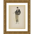 thumbnail image 1 of Anonymous 13x18 Gold Ornate Wood Frame and Double Matted Museum Art Print Titled - Brunette (1921-1922), 1 of 4