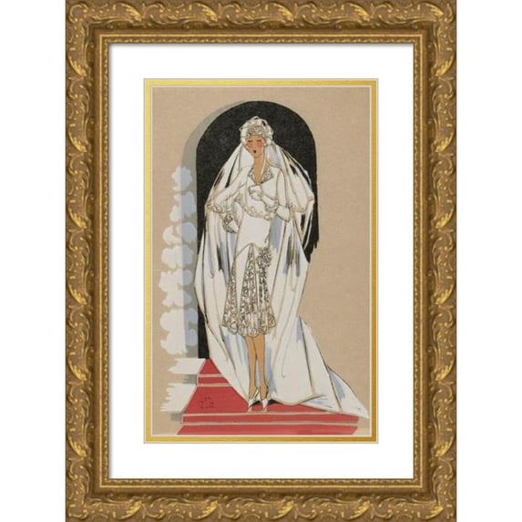 Anonymous 13x18 Gold Ornate Wood Frame and Double Matted Museum Art Print Titled - Innocence (1926)