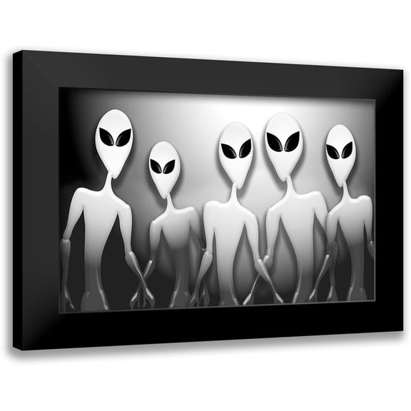 Anonymous 14x11 Black Modern Framed Museum Art Print Titled - Anyone Home?