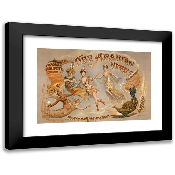 Anonymous 14x11 Black Modern Framed Museum Art Print Titled - Arabian Nights (1888)