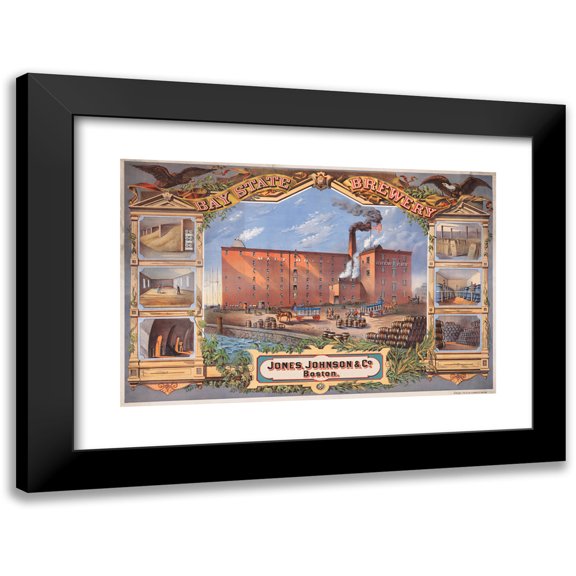 Anonymous 14x11 Black Modern Framed Museum Art Print Titled - Bay State Brewery, Jones, Johnson and Co., Boston (1880)