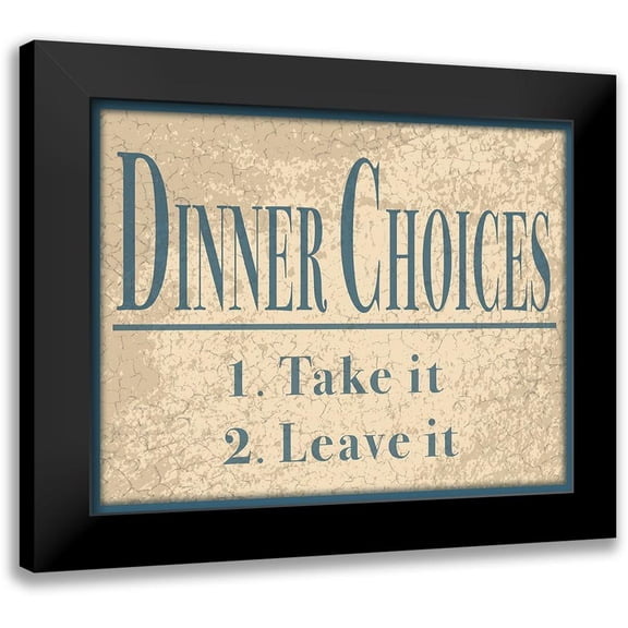 Anonymous 14x12 Black Modern Framed Museum Art Print Titled - Dinner Choices