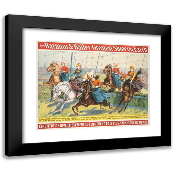 Anonymous 14x12 Black Modern Framed Museum Art Print Titled - The Barnum and Bailey Greatest Show on Earth: the Largest and Most Magnificent Entertainment Institute in the World (1898)