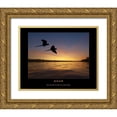 thumbnail image 1 of Anonymous 14x12 Gold Ornate Wood Framed with Double Matting Museum Art Print Titled - Soar, 1 of 4