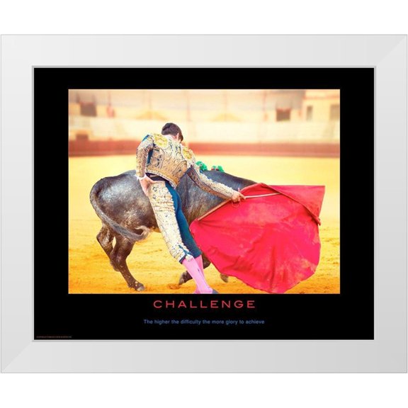 Anonymous 14x12 White Modern Wood Framed Museum Art Print Titled - Challenge