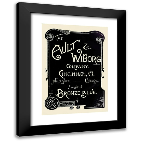 Anonymous 14x18 Black Modern Framed Museum Art Print Titled - Ault and Wiborg, Ad. 053 (1890-1913)