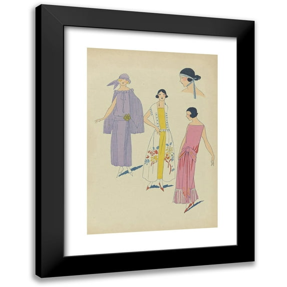 Anonymous 14x18 Black Modern Framed Museum Art Print Titled - Gracious Are These Madeleine and Madeleine Models. (1923)