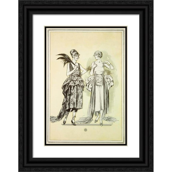 Anonymous 14x18 Black Ornate Wood Framed Double Matted Museum Art Print Titled - Delineator V96 Pl01 (1920)