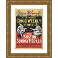 thumbnail image 1 of Anonymous 14x18 Gold Ornate Wood Frame and Double Matted Museum Art Print Titled - Boston Herald Sunday Jester (1893 - 1897), 1 of 4