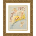 thumbnail image 1 of Anonymous 14x18 Gold Ornate Wood Frame and Double Matted Museum Art Print Titled - Poster for an Exhibition with Work by Felicien Rops (1896), 1 of 4