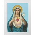 thumbnail image 1 of Anonymous 14x18 White Modern Wood Framed Museum Art Print Titled - HL. HERZ MARIAE, 1 of 4