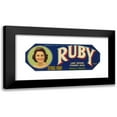 thumbnail image 1 of Anonymous 14x8 Black Modern Framed Museum Art Print Titled - Ruby Brand Citrus Fruit Label (1930-1950), 1 of 5