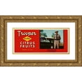 thumbnail image 1 of Anonymous 14x8 Gold Ornate Wood Frame and Double Matted Museum Art Print Titled - Trooper Florida Citrus Fruit Label (1930-1950), 1 of 4