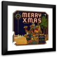 thumbnail image 1 of Anonymous 15x15 Black Modern Framed Museum Art Print Titled - Merry Xmas Brand Fruit Label (1930s), 1 of 5