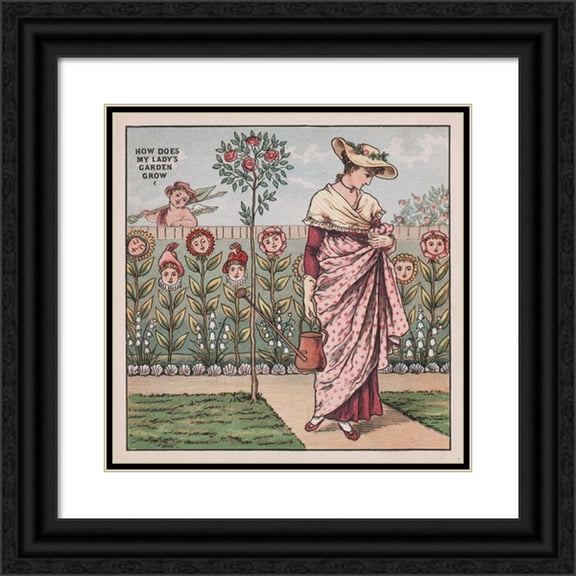 Anonymous 15x15 Black Ornate Wood Framed Double Matted Museum Art Print Titled - Ben Franklin Brand Citrus Label (1930-1950)