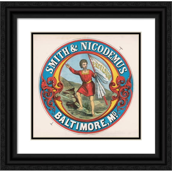 Anonymous 15x15 Black Ornate Wood Framed Double Matted Museum Art Print Titled - Smith and Nicodemus, Baltimore, Md (1873)