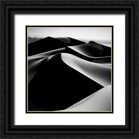 Anonymous 15x15 Black Ornate Wood Framed with Double Matting Museum Art Print Titled - Sand Dunes