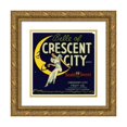 thumbnail image 1 of Anonymous 15x15 Gold Ornate Wood Frame and Double Matted Museum Art Print Titled - Belle of Crescent City Brand Fruit Label (1930-1950), 1 of 4