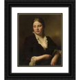thumbnail image 1 of Anonymous 15x17 Black Ornate Wood Framed Double Matted Museum Art Print Titled - Portrait of a Young Woman - Johana Freun Von Tschamer, 1 of 5