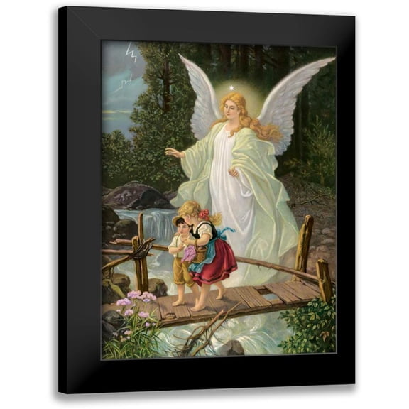 Anonymous 15x18 Black Modern Framed Museum Art Print Titled - Guardian Angel